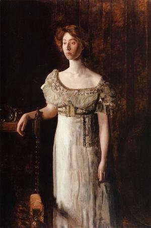 Thomas Cowperthwait Eakins - The Old Fashioned Dress-Portrait of Miss Helen Parker
