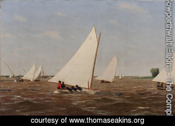 Thomas Cowperthwait Eakins - Sailboats Racing on the Delaware