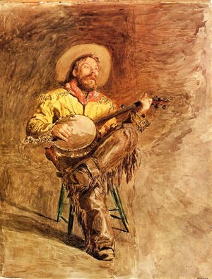 Thomas Cowperthwait Eakins - Cowboy Singing