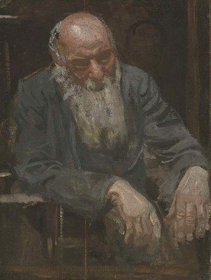 Thomas Cowperthwait Eakins - A Study of an Old Man