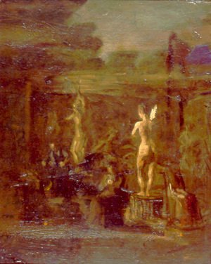 Thomas Cowperthwait Eakins - Compositional Study for William Rush Carving His Allegorical Figure of the Schuylkill River