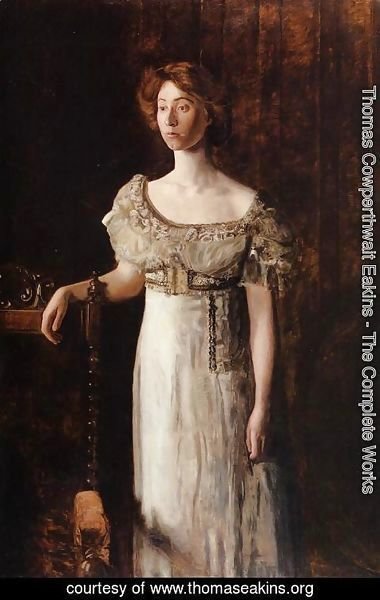 Thomas Cowperthwait Eakins - The Old Fashioned Dress-Portrait of Miss Helen Parker