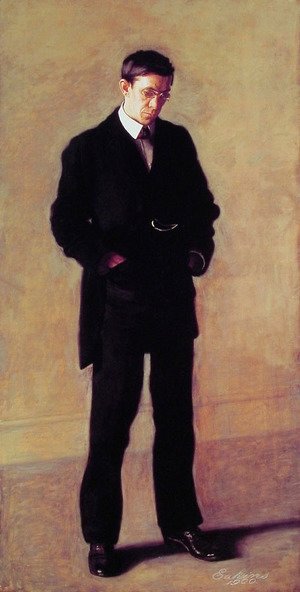 Thomas Cowperthwait Eakins - The Thinker - Portrait of Louis N. Kenton