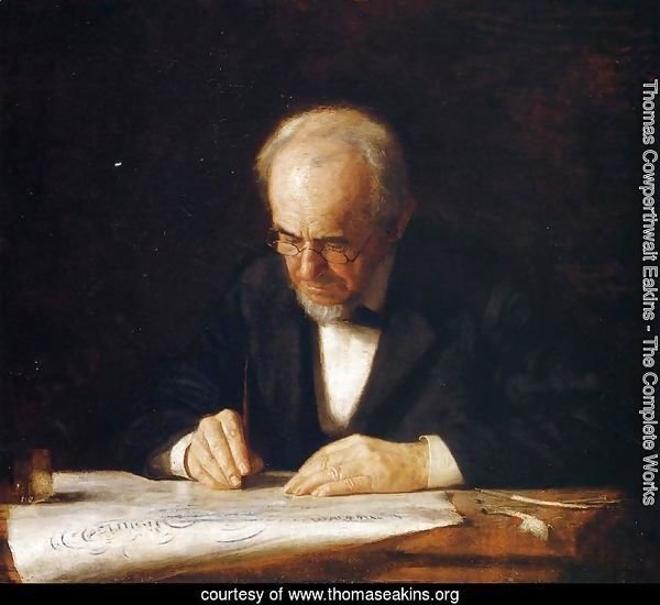 The Writing Master - Portrait of the Artist's Father