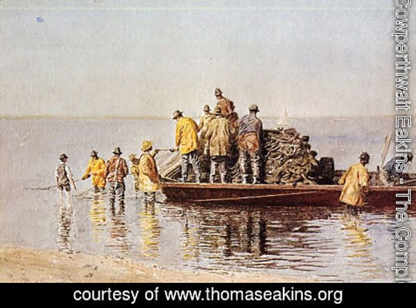 Thomas Cowperthwait Eakins - Taking up the Net