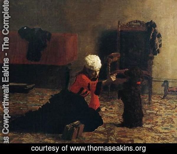 Thomas Cowperthwait Eakins - Elizabeth Crowell with a Dog