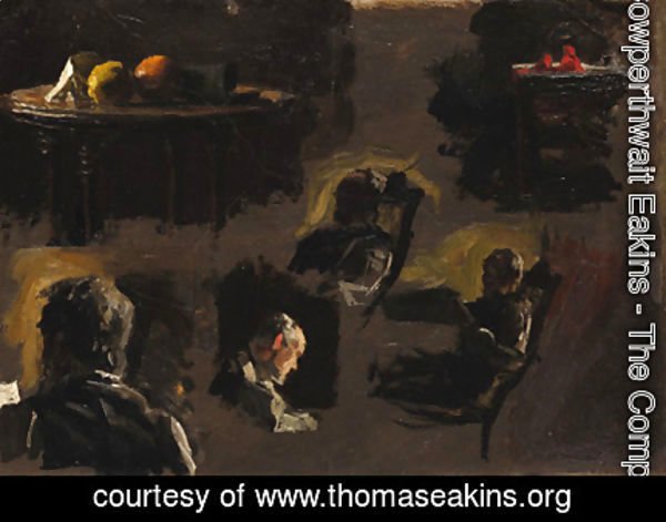 Group of Sketches Eakins' Father, Table with Oranges