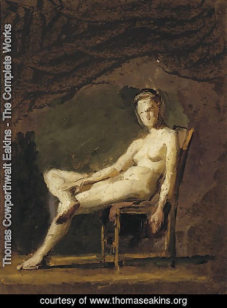Thomas Cowperthwait Eakins - Female nude figure study for Arcadia