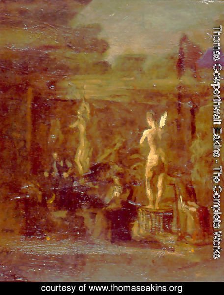 Compositional Study for William Rush Carving His Allegorical Figure of the Schuylkill River