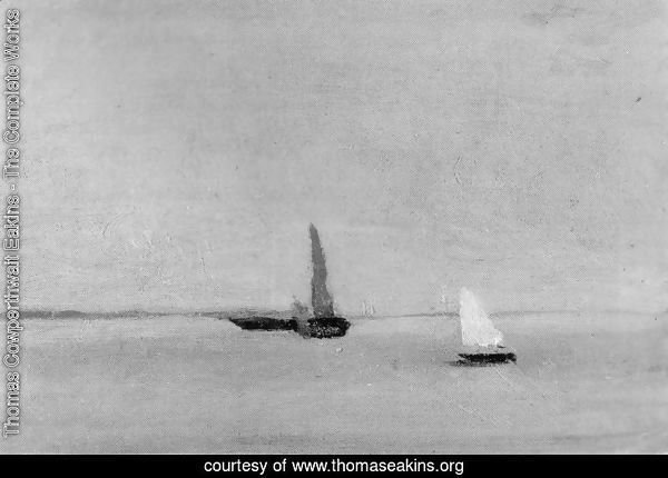 Study for Ships and Sailboats on the Delaware