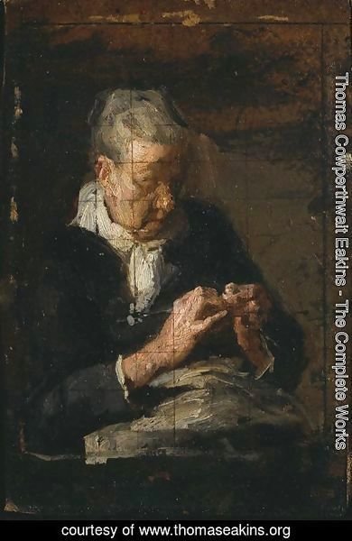 Thomas Cowperthwait Eakins - Woman Knitting