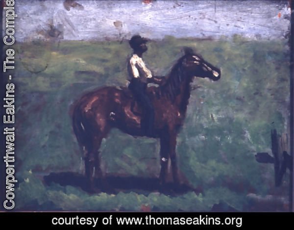 Thomas Cowperthwait Eakins - Negro boy on a bay horse