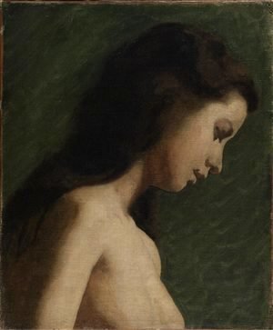 Thomas Cowperthwait Eakins - Study of a Girl's Head 1868-69