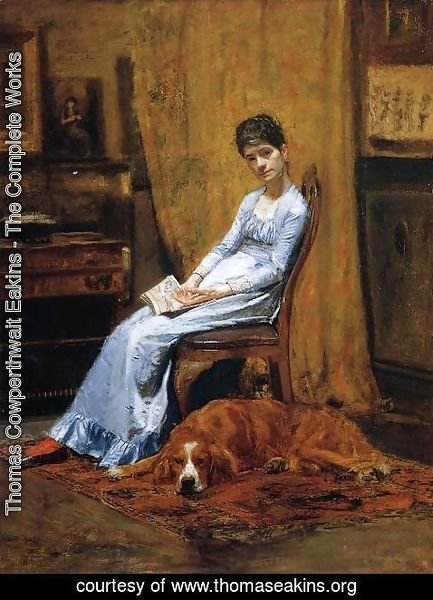 Thomas Cowperthwait Eakins - The Artist's Wife and his Setter Dog (Susan Macdowell Eakins)